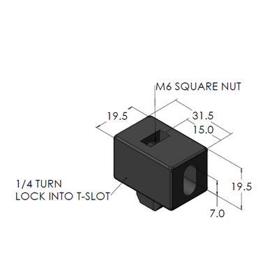 64-070-0 MODULAR SOLUTIONS ZINC PART<br>SPACER BLOCK MODEL 45 GRAY